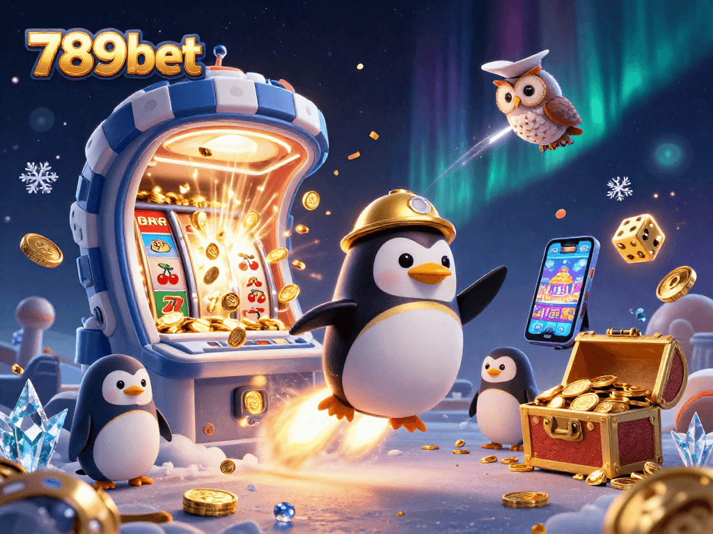 Experience thrilling gaming with 789bet, featuring vibrant characters and a dazzling casino atmosphere.