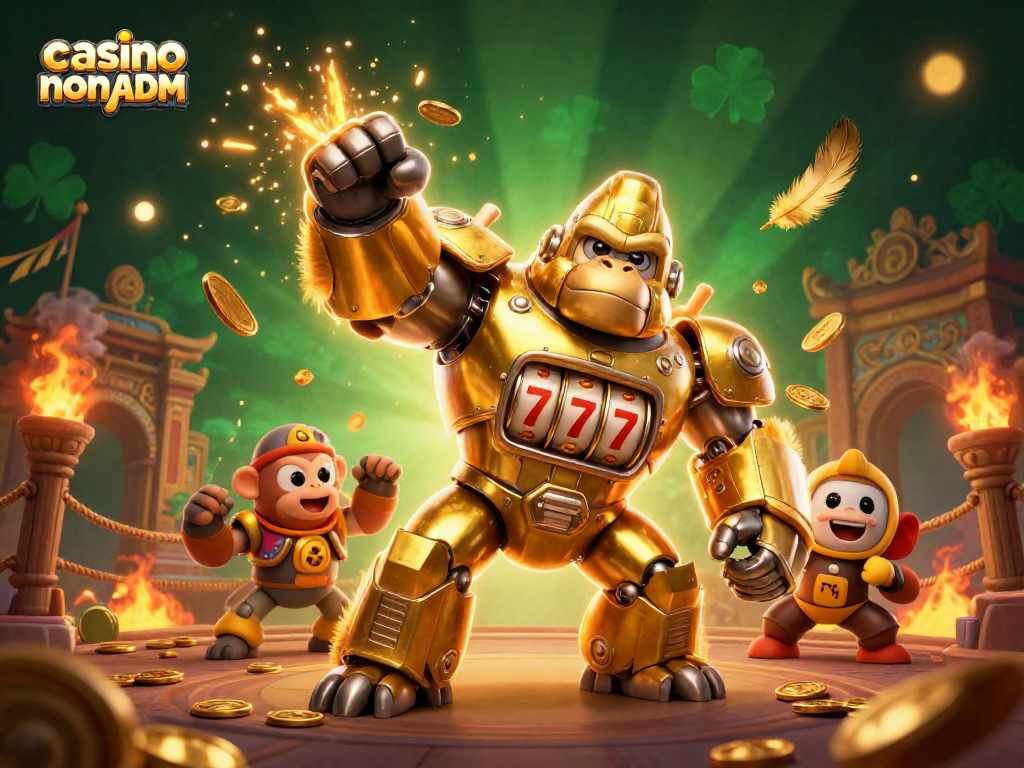 Gioca nei migliori casinò non ADM con il gorilla mech e simboli fortunati, divertimento garantito!