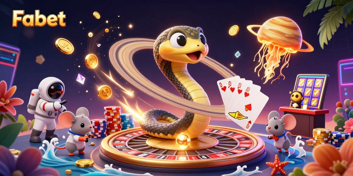 Place bets on the Fabet roulette with vibrant 3D illustrations of cosmic characters.