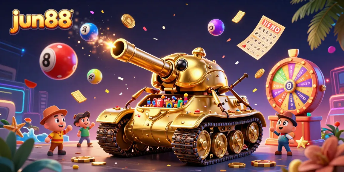 Experience the excitement of jun88 with a vibrant 3D casino scene showcasing dynamic game elements.