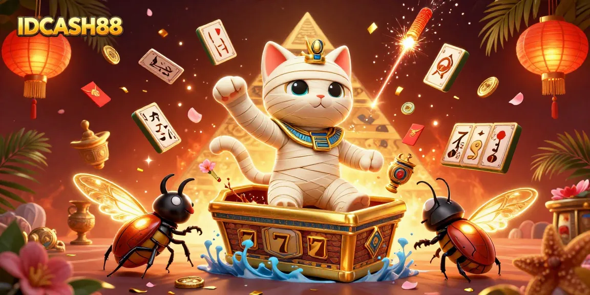 Win big at IDCASH88 with a stunning 3D illustration of animated casino excitement.