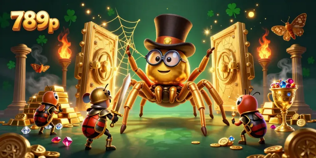 Engage with 789p's thrilling gaming atmosphere featuring characters in a vibrant casino scene.