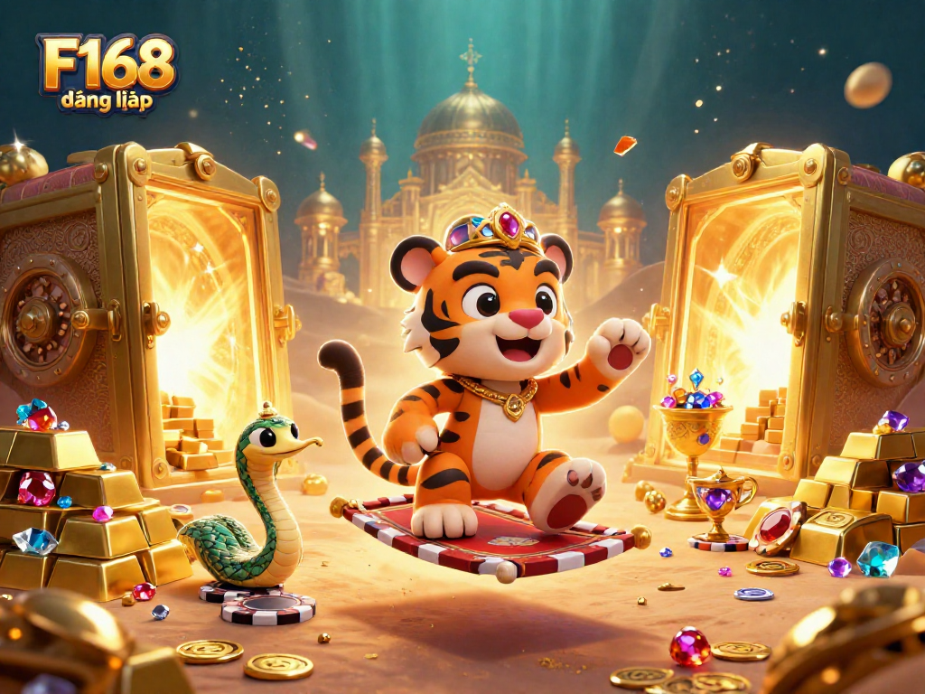 Engage in thrilling gaming adventures with F168 đăng nhập featuring a dynamic 3D casino scene