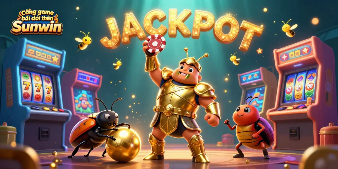 Engage with the vibrant world of Cổng game bài đổi thưởng Sunwin through an exciting 3D casino-themed illustration.
