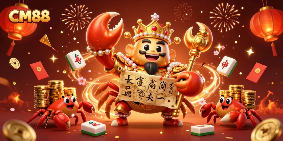 Engage in exciting gaming experiences at CM88 with a vibrant 3D digital art illustration.