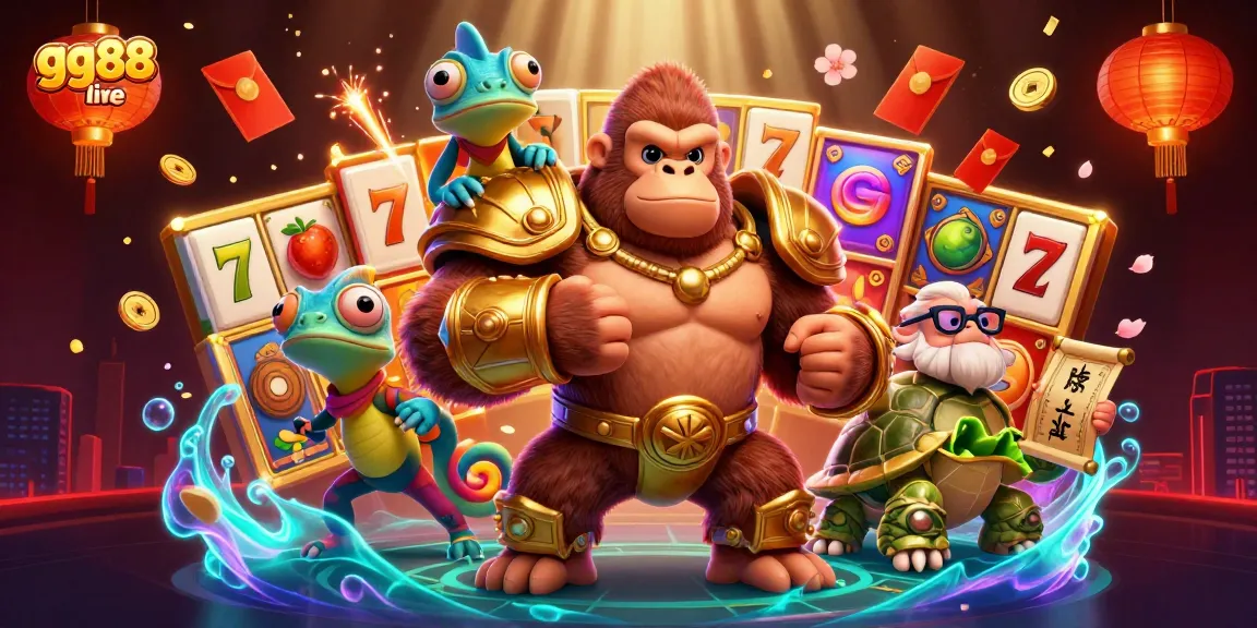 Experience thrilling excitement at gg88 live with 3D characters in a vibrant casino scene.