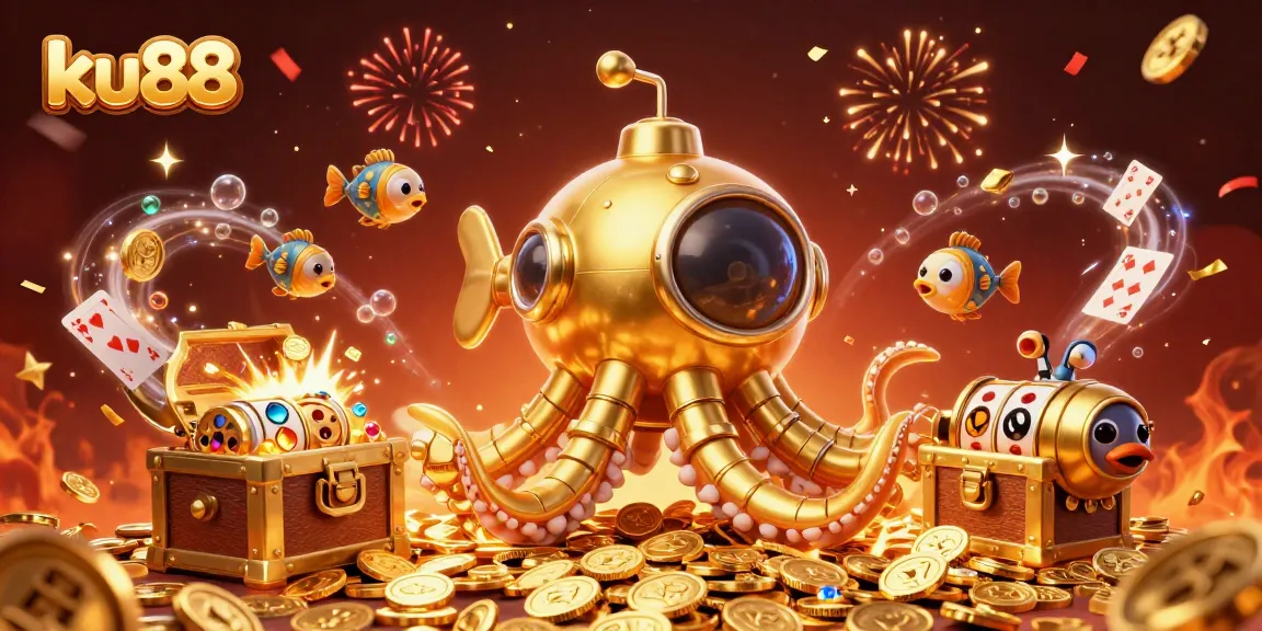 Engage with ku88's thrilling casino adventure featuring golden creatures and jackpots.