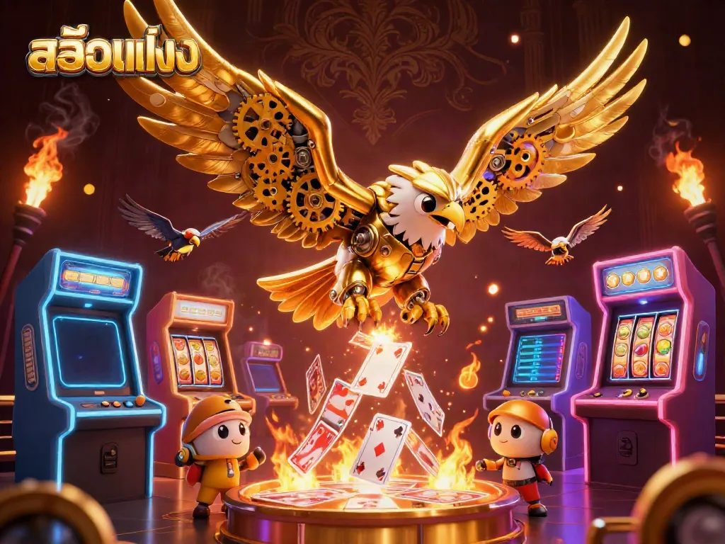 Engage in thrilling gameplay with สล็อตแท้ตรง surrounded by dynamic casino elements.