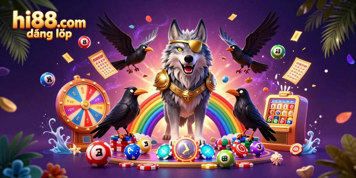 Engage with vibrant gaming elements at hi88.com đăng nhập featuring a mythic scene with casino icons.