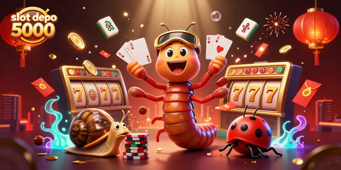 Win big with slot depo 5000 gameplay featuring lively casino characters and dynamic elements.