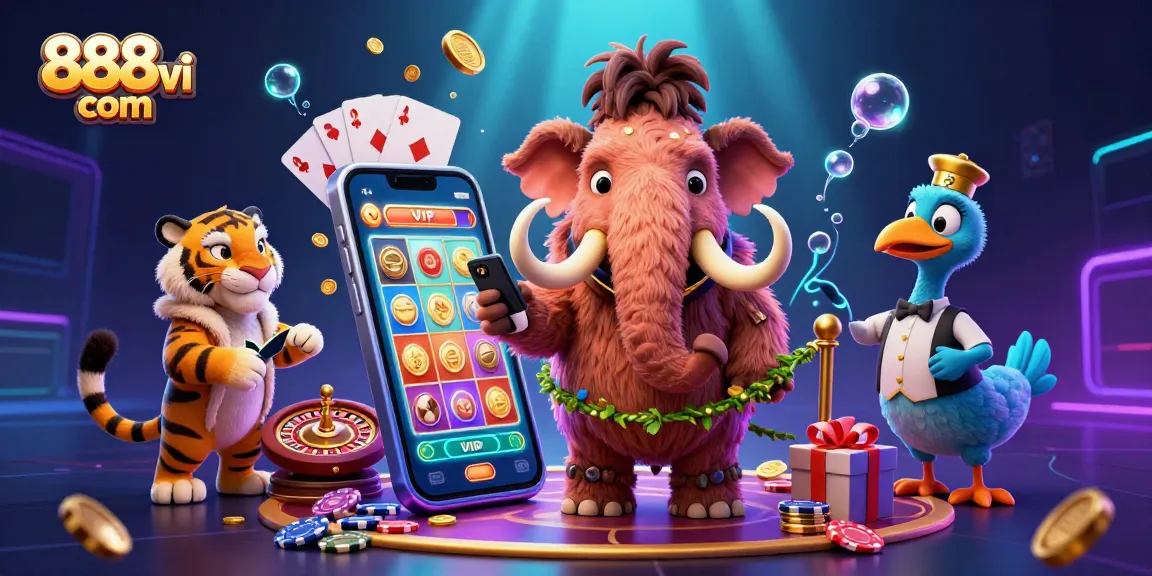 Experience thrilling games with 888vi com at a vibrant casino scene featuring dynamic characters and action.
