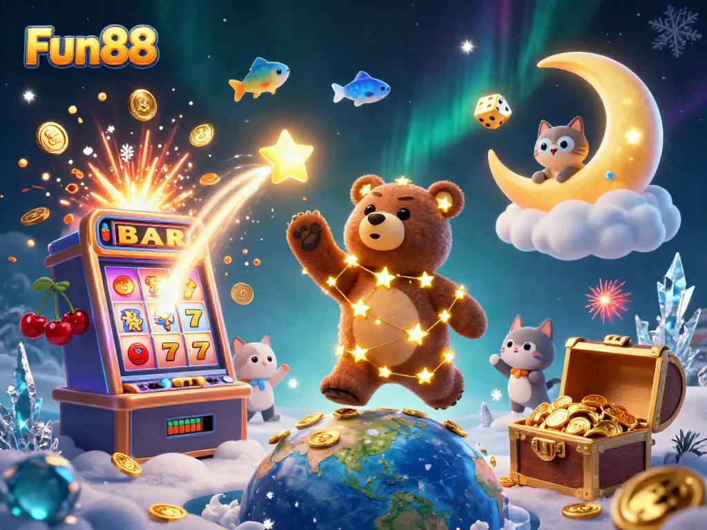 Experience the thrill of Fun88 with a dynamic casino scene bursting with gaming excitement.