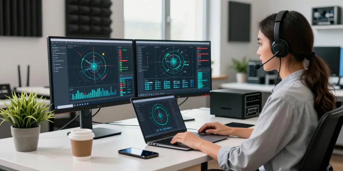 快连 network optimization tools in a modern workspace with a female engineer engaged.