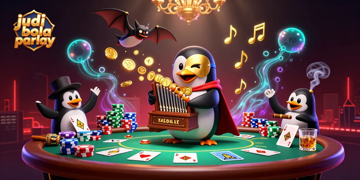 Experience judi bola parlay with vibrant poker elements and a dynamic 3D casino scene.