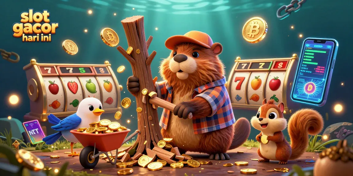 Engage with slot gacor hari ini as the beaver chops a tree, showering golden coins while collecting companions assist.