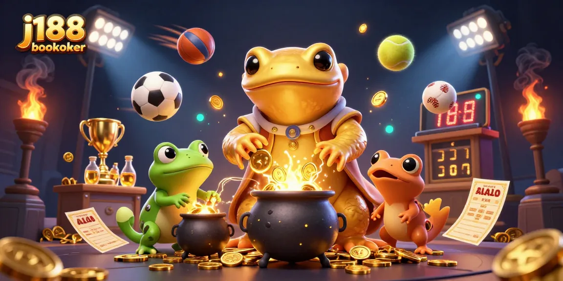 Experience thrilling action at j188 bookmaker with dynamic sports betting elements and magical gold coins.