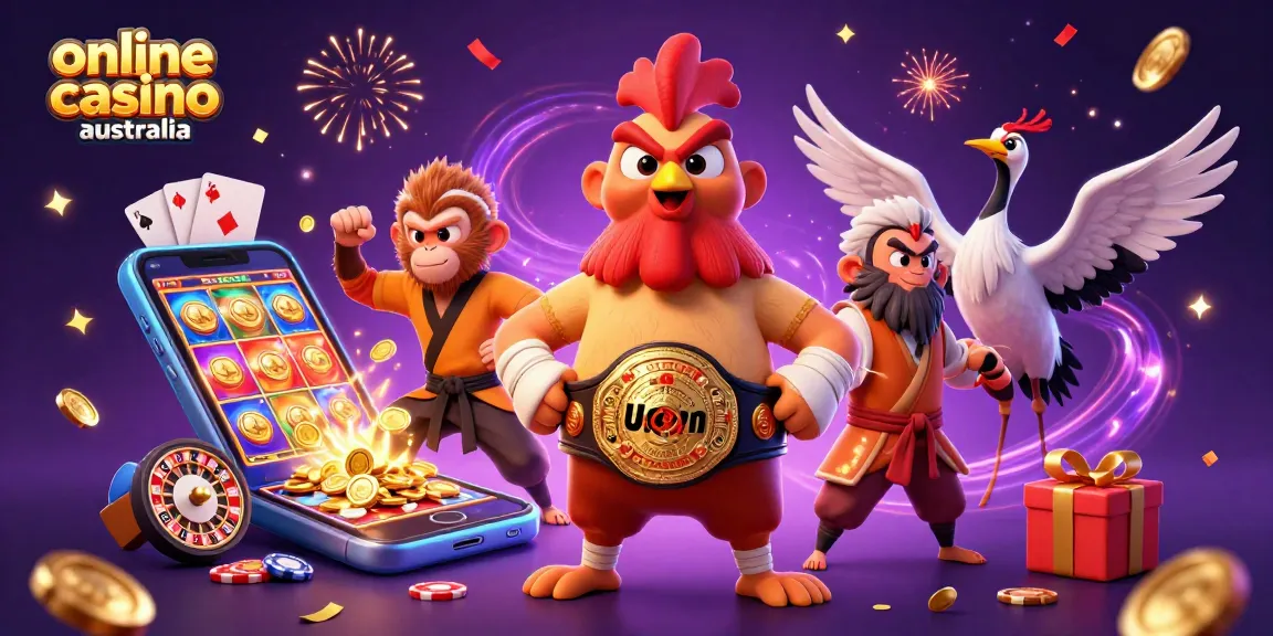 Experience action at online casino australia with vibrant characters and exciting game elements.