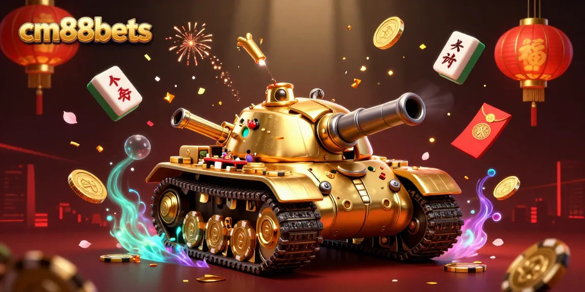 Experience the vibrant excitement at cm88bets with a lively casino scene inside a golden beetle tank.