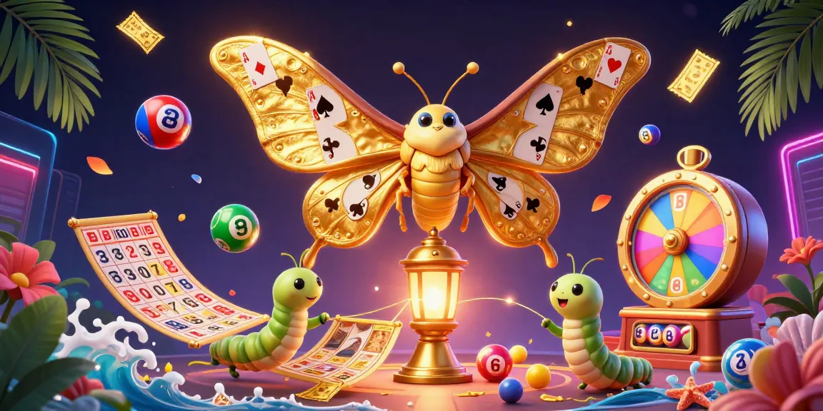 SUNWIN casino games come alive with a vibrant 3D scene featuring a moth and golden elements, capturing the excitement of winning.