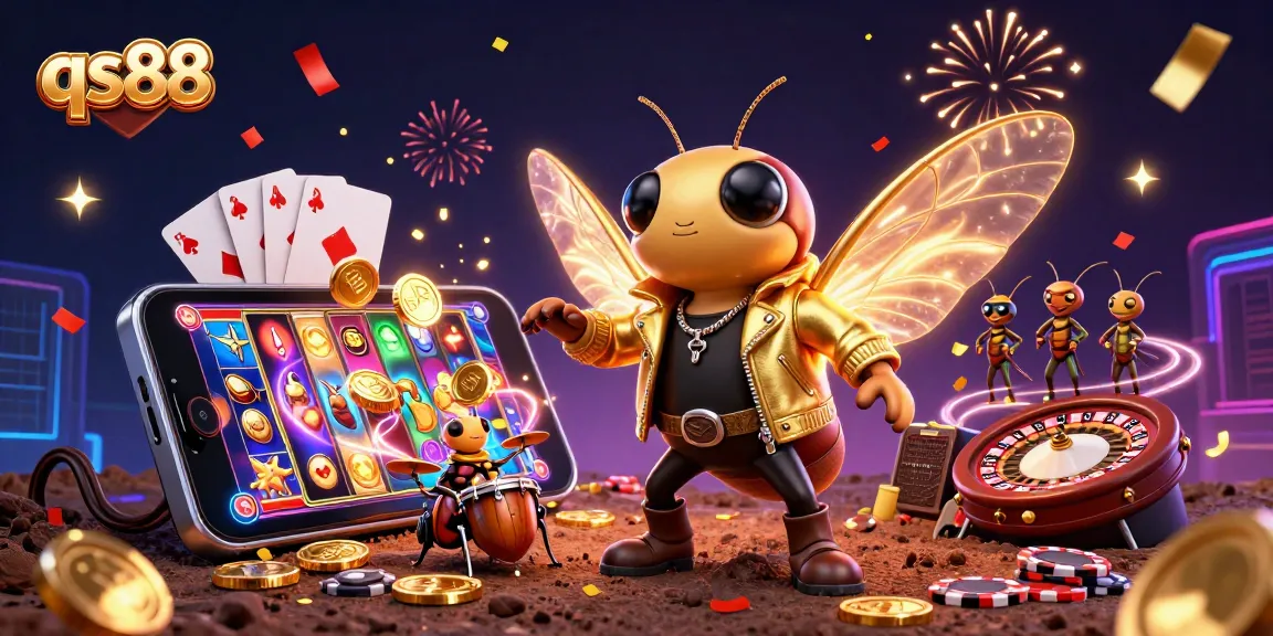 Experience the excitement of qs88 with a vibrant casino scene featuring dynamic characters and games.