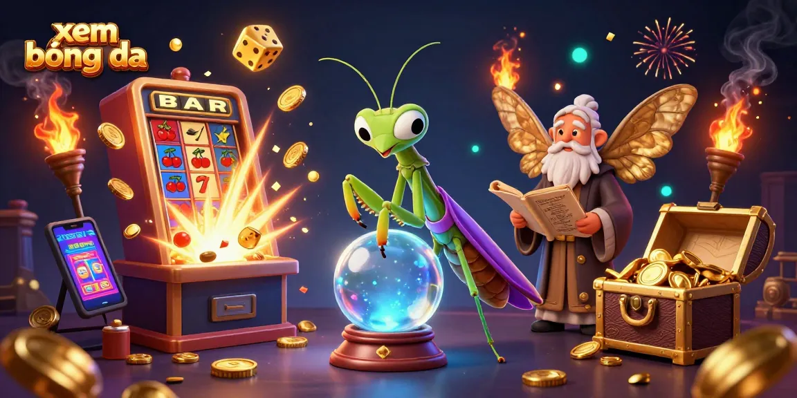 Xem bóng đá and play exciting casino games with 3D animated characters in a vibrant gaming scene.