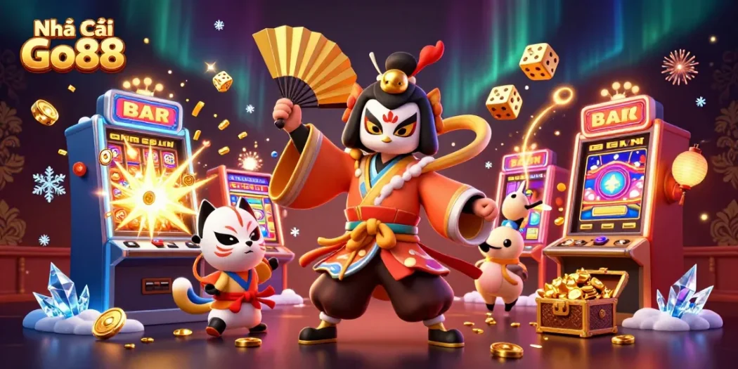 Engage with Nhà Cái Go88's vibrant universe of casino games with our dynamic 3D illustration.