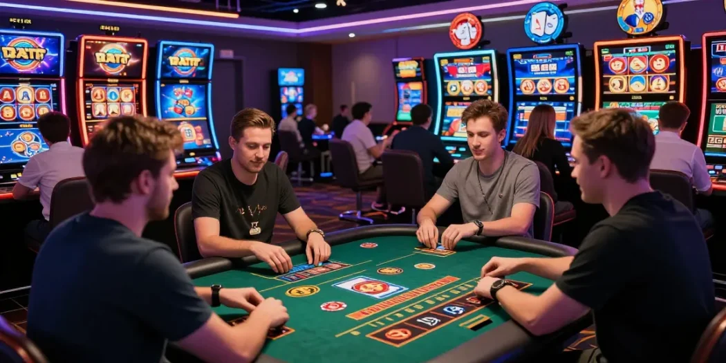 Players engaging at online casinos not on gamstop with interactive games and a vibrant atmosphere.