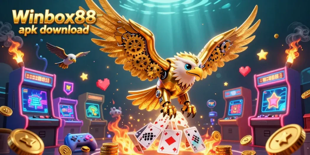 Engage in the Winbox88 apk download experience with vibrant gaming elements and sleek design.