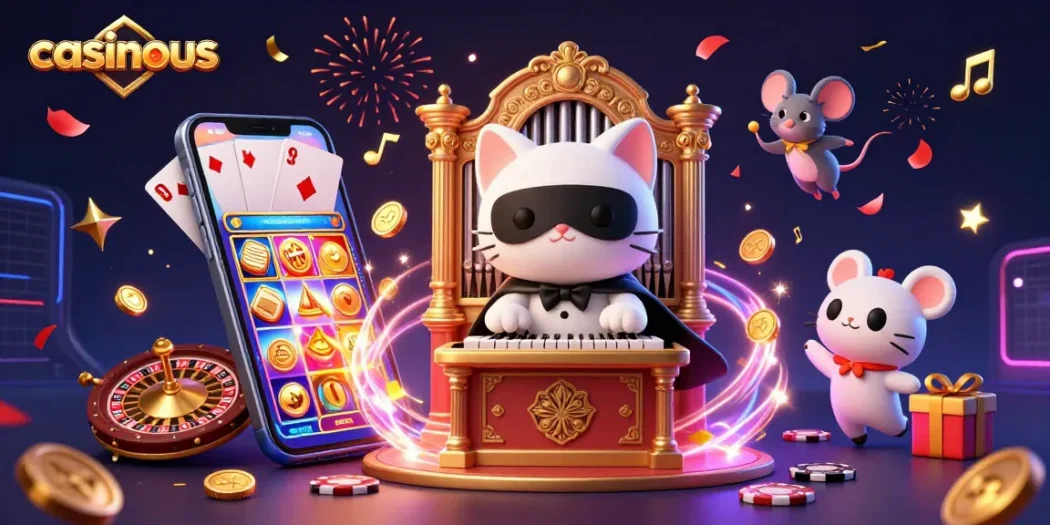Experience thrilling gaming adventures with casinous in an enchanting, vibrant casino scene.